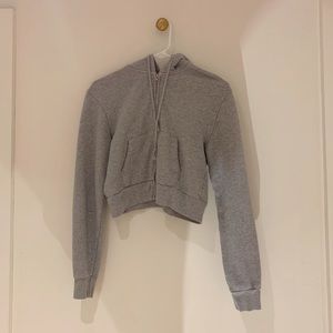 gray cropped brandy melville sweatshirt 🤍